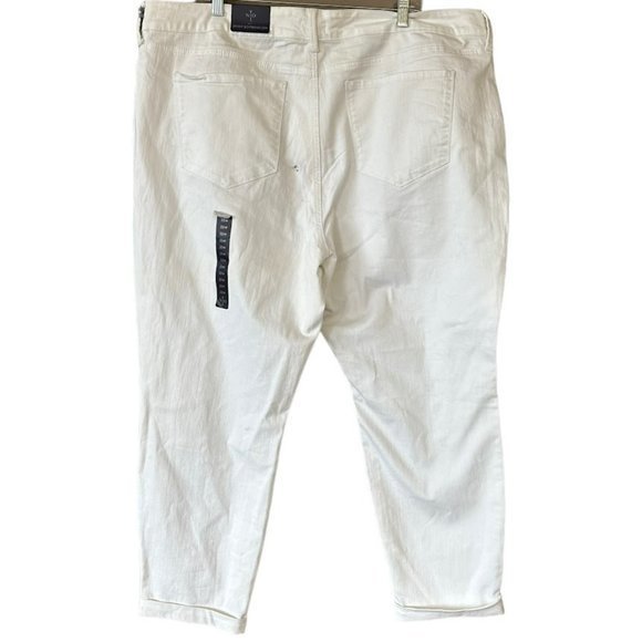 NWT Not‎ Your Daughters Jeans White Skinny Boyfriend Jeans Sz 22W - Picture 6 of 6